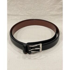 Coach Men's Black Leather Belt Size 42in (105cm) #3715 Cowhide Square Buckle